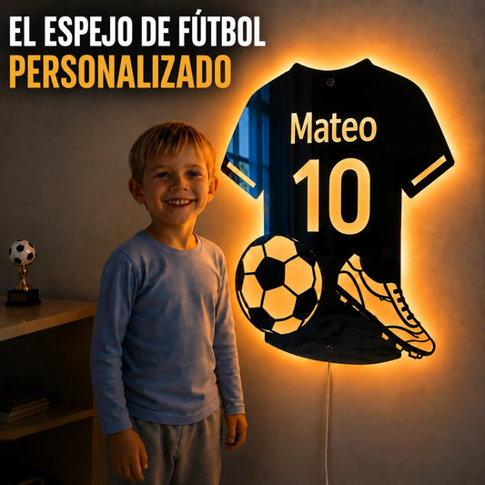 LumiFut | Espejo LED de Fútbol Personalizado