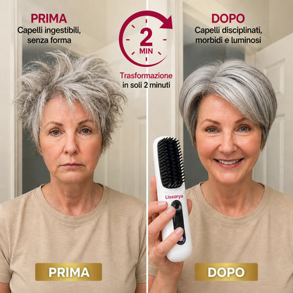 Lissorya™ | Spazzola per Capelli Corti