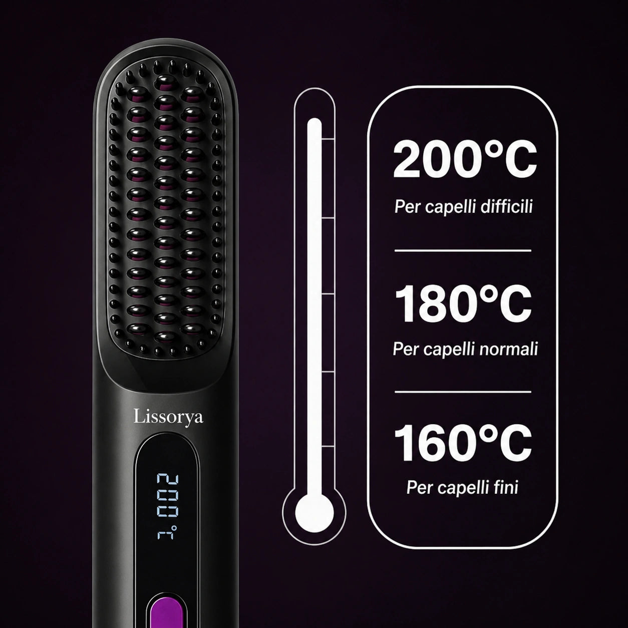 Lissorya™ | Spazzola per Capelli Corti