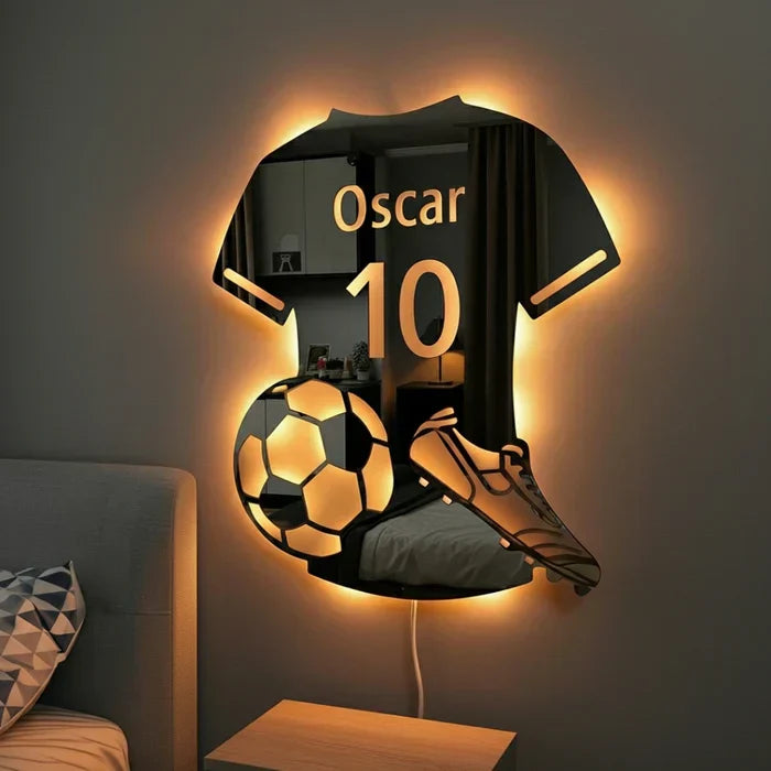 LumiFut | Espejo LED de Fútbol Personalizado