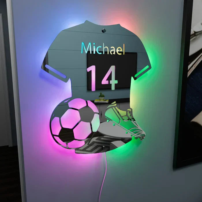 LumiFut | Espejo LED de Fútbol Personalizado